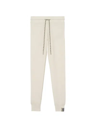 Burberry Check-detail Trousers In 中性色
