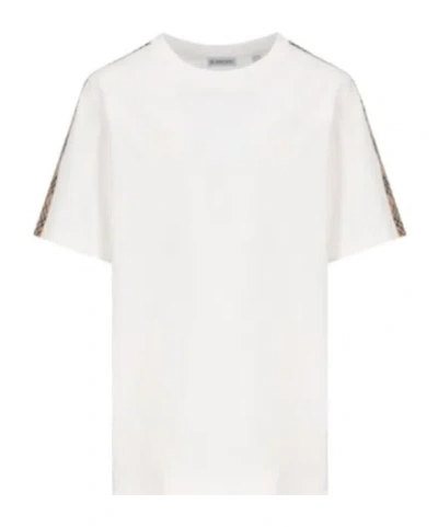 Burberry Checked- Trim Cotton T-shirt