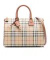 Burberry Mini House Check Pattern Tote Handbag In Nude
