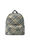 Burberry Checked Backpack In Neutrals