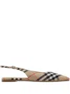 Burberry Check Birdie Slingback Ballerina Flats Women
