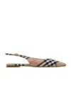 Burberry Check Birdie Slingback Ballerina Flats Women