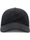 Burberry Checked Baseball Cap In Black