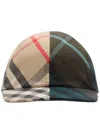 Burberry Checked Baseball Cap In Brown
