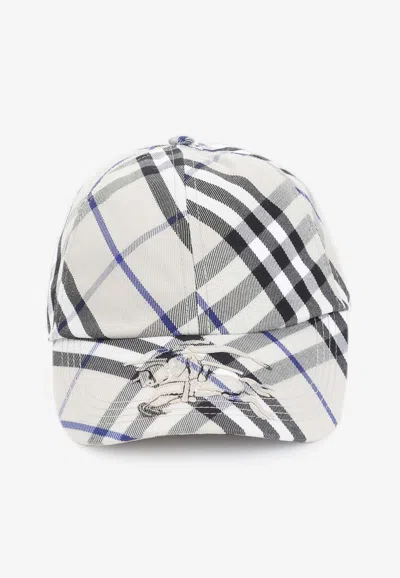 Burberry Checked Baseball Cap In Multicolor