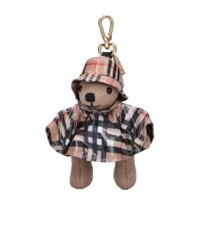 BURBERRY BURBERRY CHECKED BEAR KEYCHAIN