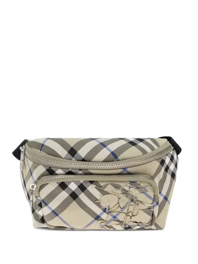 Burberry Checked Belt Bag In Neutrals
