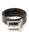 Burberry Checked Belt In Gray