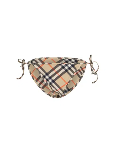 Burberry 'check' Bikini Briefs In Multi