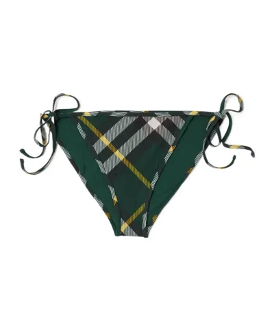 BURBERRY BURBERRY CHECKED SIDE-TIED BIKINI BOTTOMS
