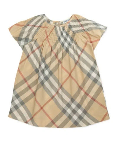 Burberry Checked Blouse In Nude