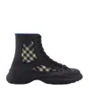 Burberry Black Rubber Boulder Boots In Black