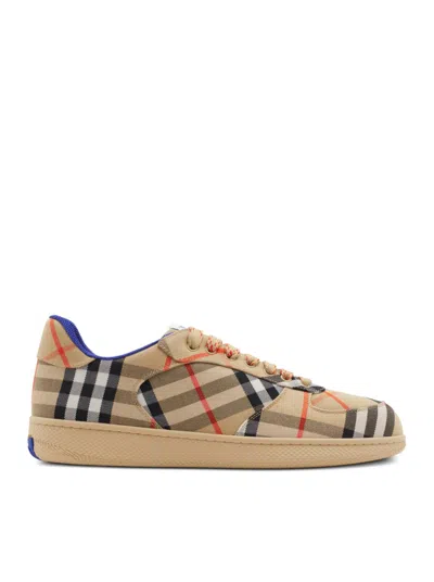 BURBERRY CHECKED BOX SNEAKERS