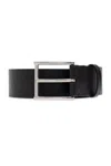 Burberry Checked Buckled Belt In Black