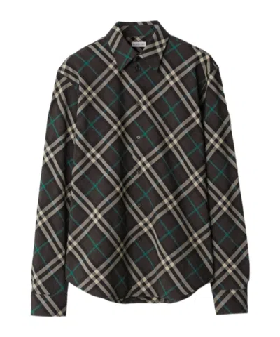 BURBERRY CHECKED BUTTON-UP SHIRT