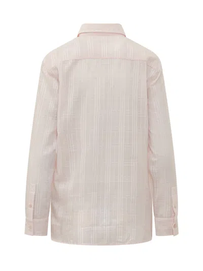 Burberry Checked Button-up Shirt In Pink