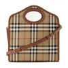 Burberry Checked Canvas Mini Bag In Brown