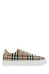 Burberry Checked Canvas Sneaker In Brown