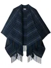 Burberry Kariertes Cape In Blau