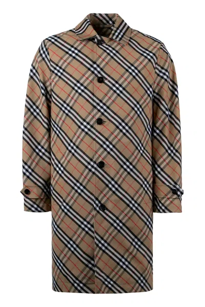 BURBERRY BURBERRY CHECKED CAR COAT