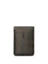 Burberry Checked Card Holder In Black