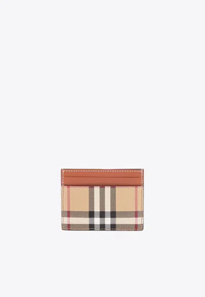 Burberry Checked Cardholder In Multicolor