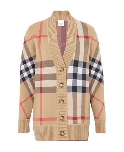 BURBERRY CHECKED CARDIGAN