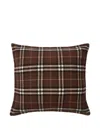 Burberry Checked Cashmere Cushion (52x52cm) In Brown