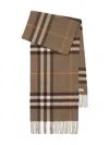 Burberry Checked Cashmere Scarf In Brown
