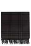 Burberry Cashmere Scarf With Checked Pattern And Fringe