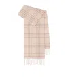 Burberry Checked Cashmere Scarf In Neutral