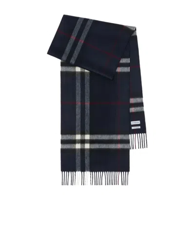 Burberry Checked Cashmere Scarf In Black