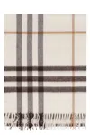 Burberry Checked Cashmere Scarf In Neutral