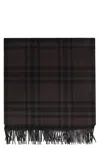 Burberry Cashmere Scarf With Checked Pattern And Fringe