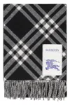 Burberry Checked Cashmere Scarf In Black