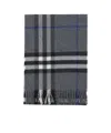 Burberry Marlborugh Grey Wool Scarf In Gray