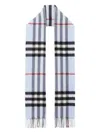 Burberry Checked Cashmere Scarf In Blue