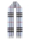 Burberry Checked Cashmere Scarf In Blue