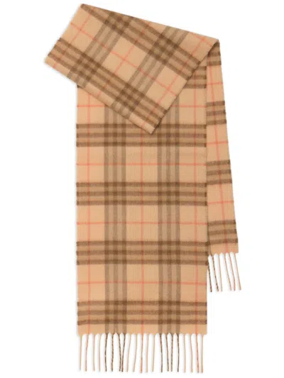 Burberry Kids' Checked Cashmere Scarf In Neutrals