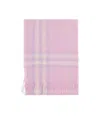 Burberry Checked Cashmere Scarf In Pink