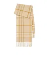 Burberry Giant Check Cashmere Scarf In White