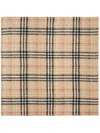 BURBERRY CHECKED CASHMERE-SILK BLEND TWEED BLANKET
