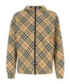 Burberry Beige Reversible Down Jacket With Hood And All-over Check Motif In Tech Fabric Man In Nude