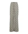 Burberry Cotton Pants Checked Pattern Trousers In Beige