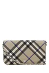 Burberry Checked Chain-linked Wallet In Lichen