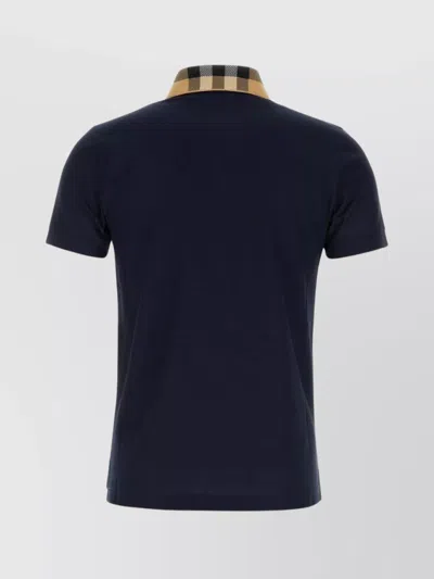 Burberry Checked Collar Polo Shirt