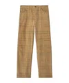 Burberry Sand-coloured Check Corduroy Trousers