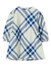 Burberry Baby Girl's & Little Girl's Check Blouson-sleeve Dress In 白色