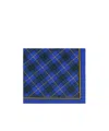Burberry Checked Cotton Scarf In Blue