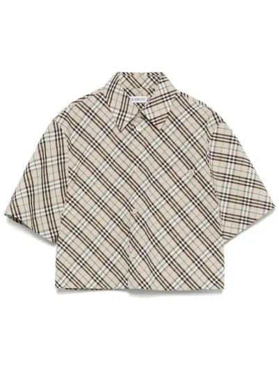 BURBERRY CHECKED COTTON SHIRT